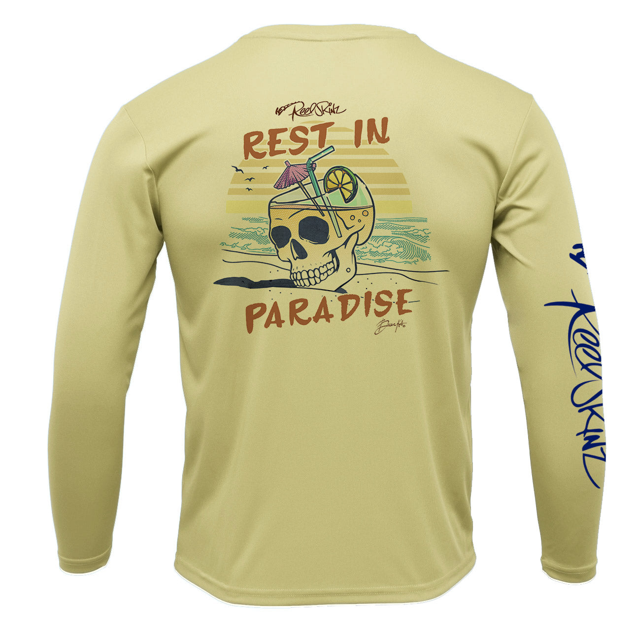 Rest in Paradise by Brian Kalt XS / Soft Coral / Mens Short Sleeve