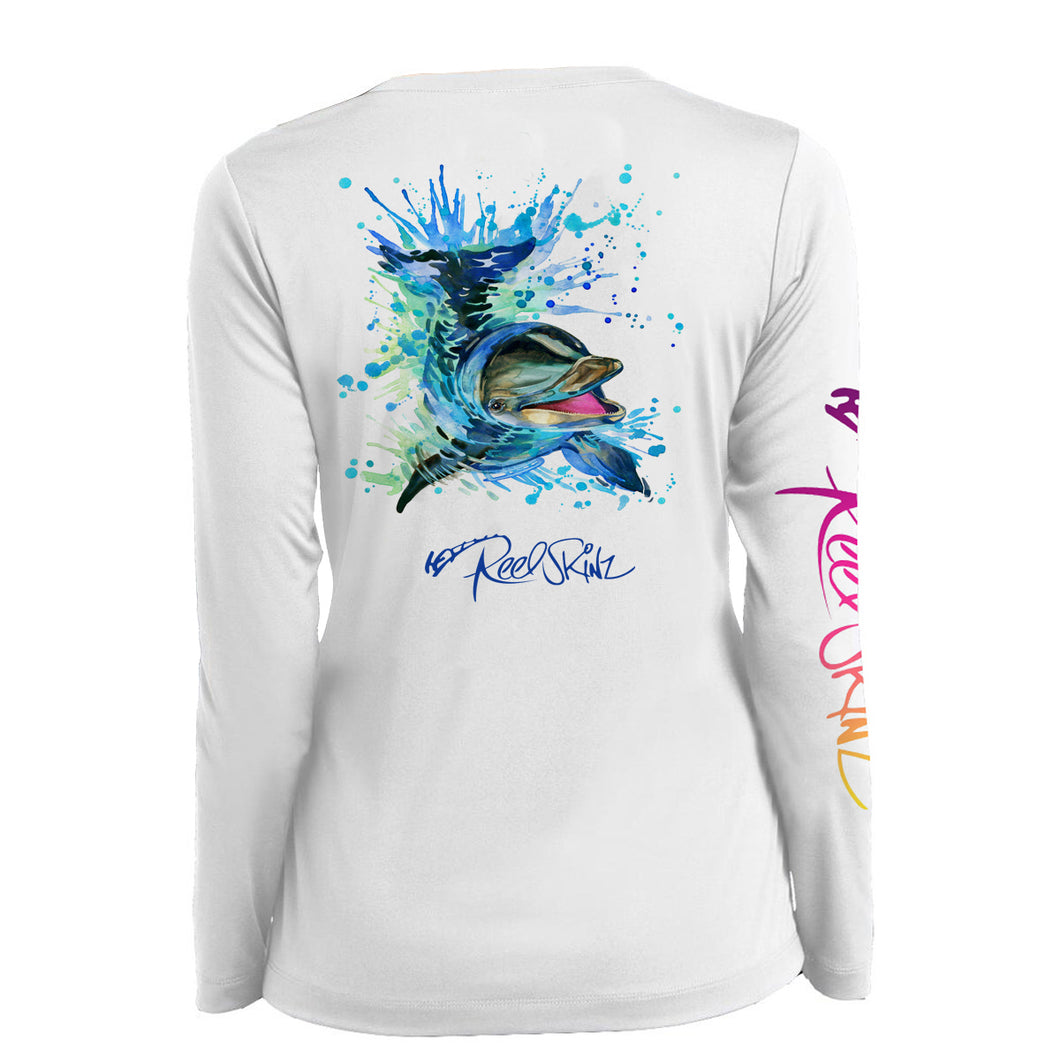 Dolphin Splash 3XL / Light Blue / Ladies Short Sleeve