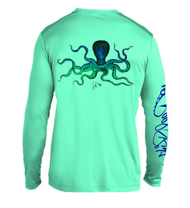 Blue Octopus S / Light Blue / Mens Short Sleeve