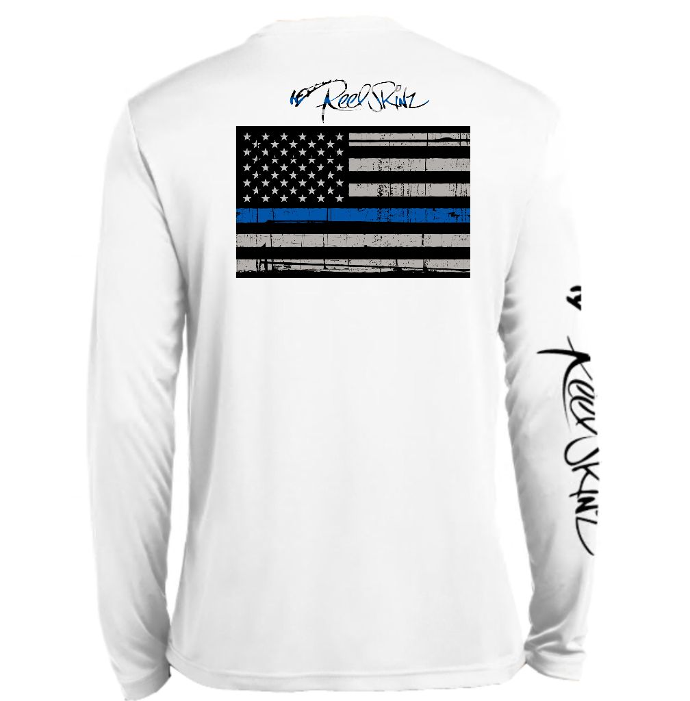 Athletic, Dry-Wicking, Polyester, Thin Blue Line Classic Long Sleeve S -  Thin Blue Line USA